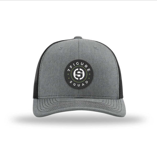 7SF Black Logo Trucker